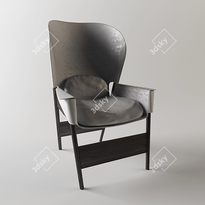 Modern Minimalist HETA Chair 3D model image 1