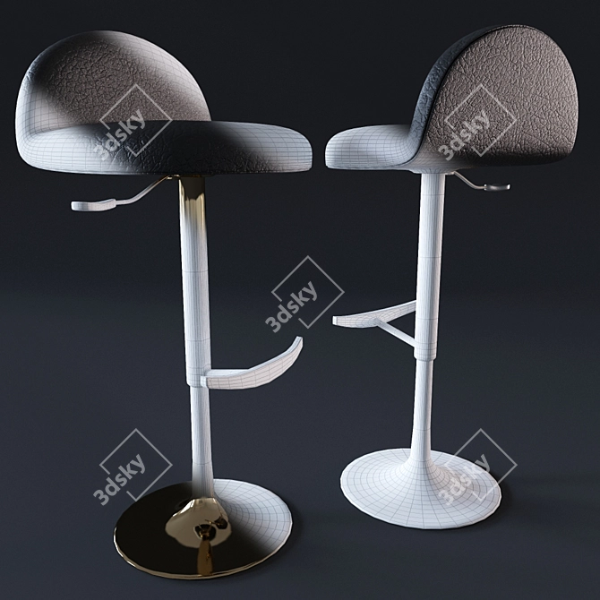 Elegant Marble Bar Set 3D model image 3