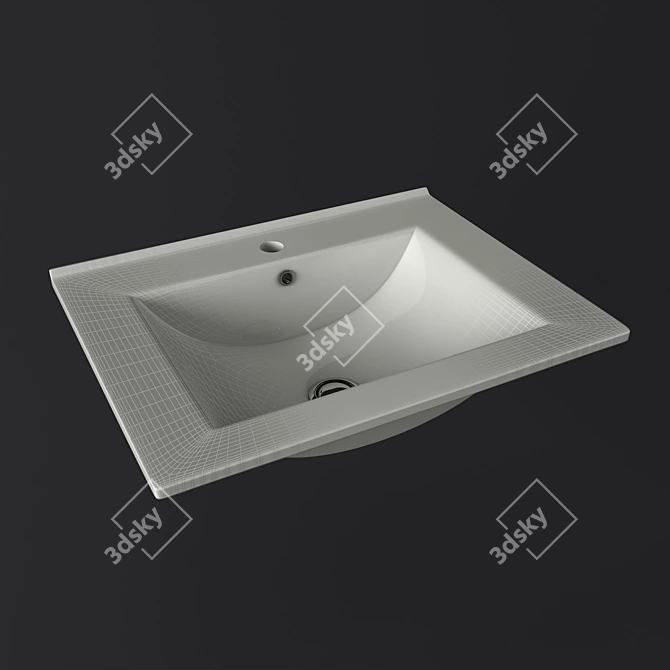 Modern Style Sink 600x460 3D model image 1