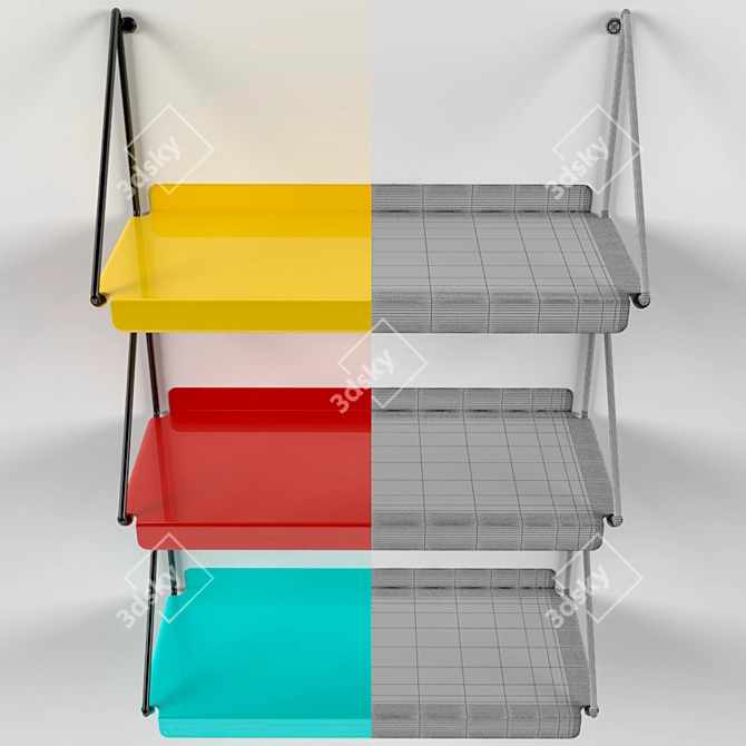 Modern Wall Shelf: Stylish Storage Solution 3D model image 3
