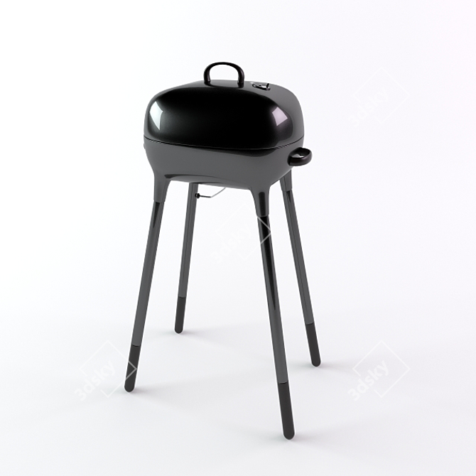 LILLON Charcoal Grill: Premium Quality 3D model image 1