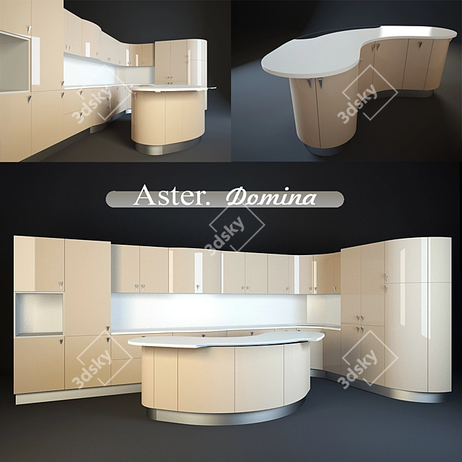 Elevate Your Kitchen with Aster 3D model image 1