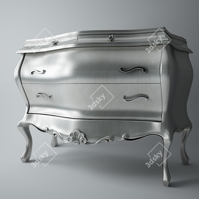 Vintage Console with Timeless Design 3D model image 1
