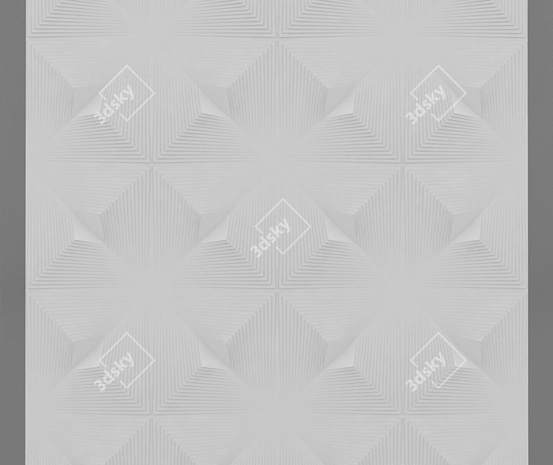 Contemporary 3D Gypsum Panel 3D model image 1