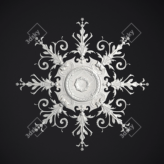Rosette Ceiling 3D model image 1