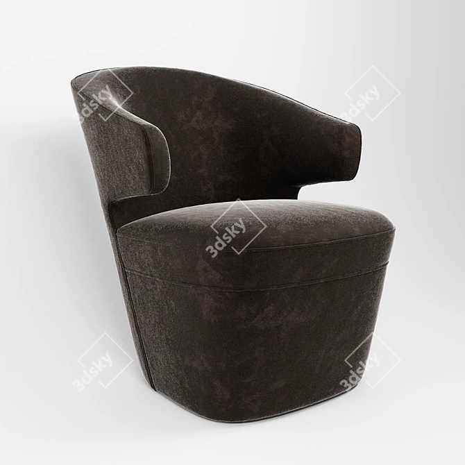 Donghia Lana Clab Chair - Elegant Armchair for Modern Interiors 3D model image 1