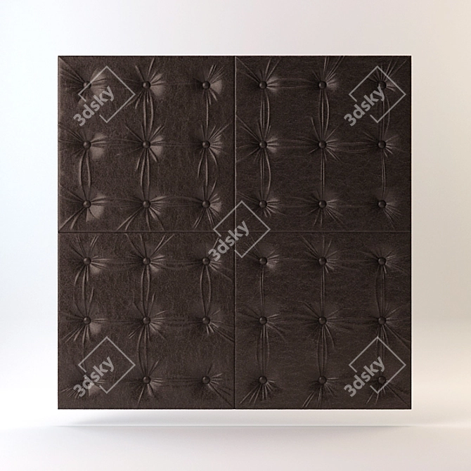 Luxury Leather Panel 3D model image 1