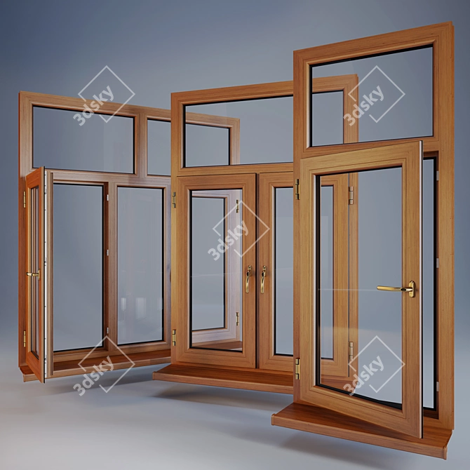 Triple Glazed Plastic Windows 3D model image 1