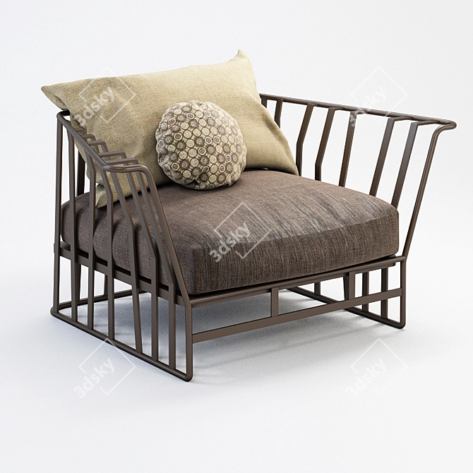 ROBERTI Hamptons Outdoor Chair 3D model image 1