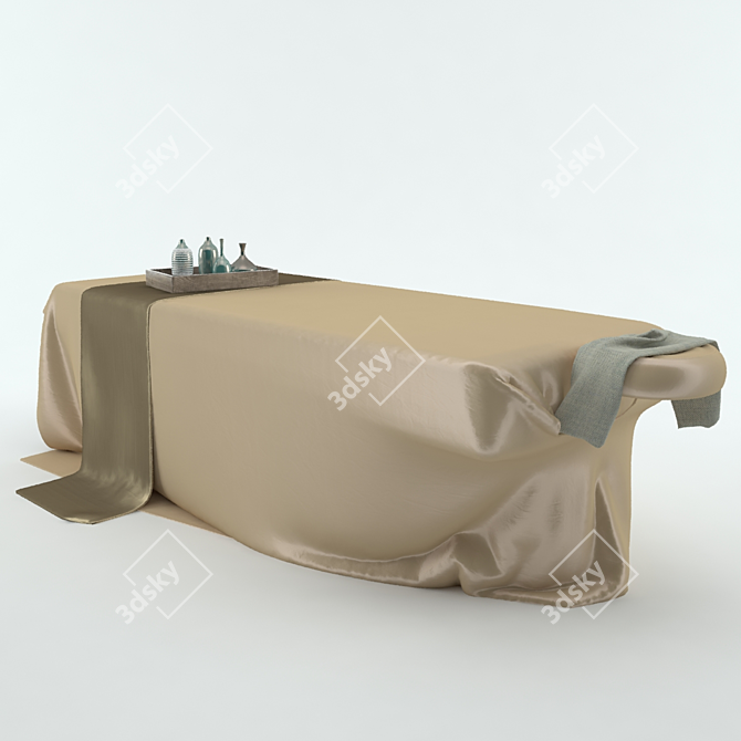 Heavenly Haven: Plush Spa Bed 3D model image 3