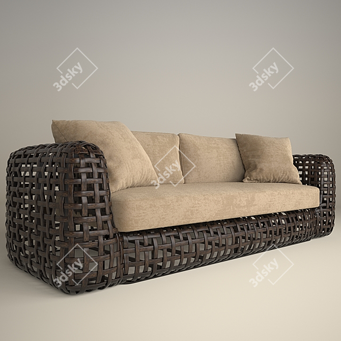 Matilda Elegant Sofa - Size: 230x100x63cm 3D model image 1