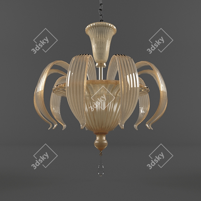 Elegant Crystal Chandelier 3D model image 1