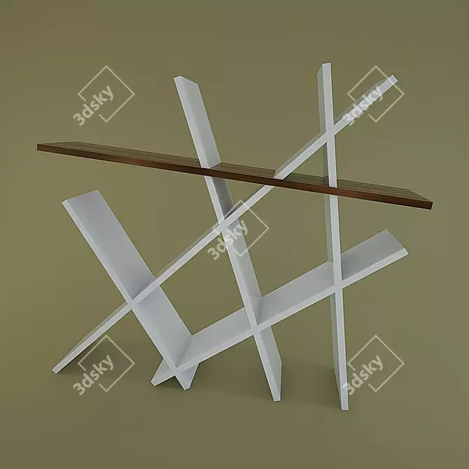 Modern Mikado Bookcase-z: Stylish & Spacious 3D model image 1