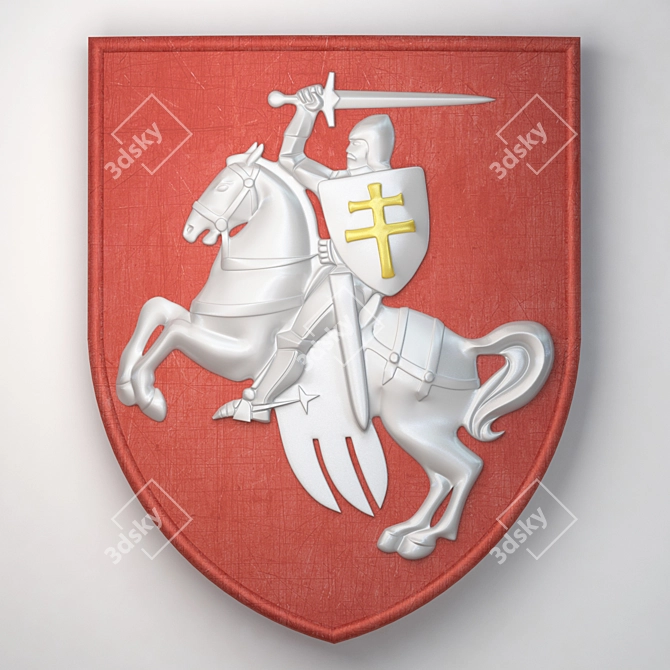 Belarus Coat of Arms 1991-1995 3D model image 1