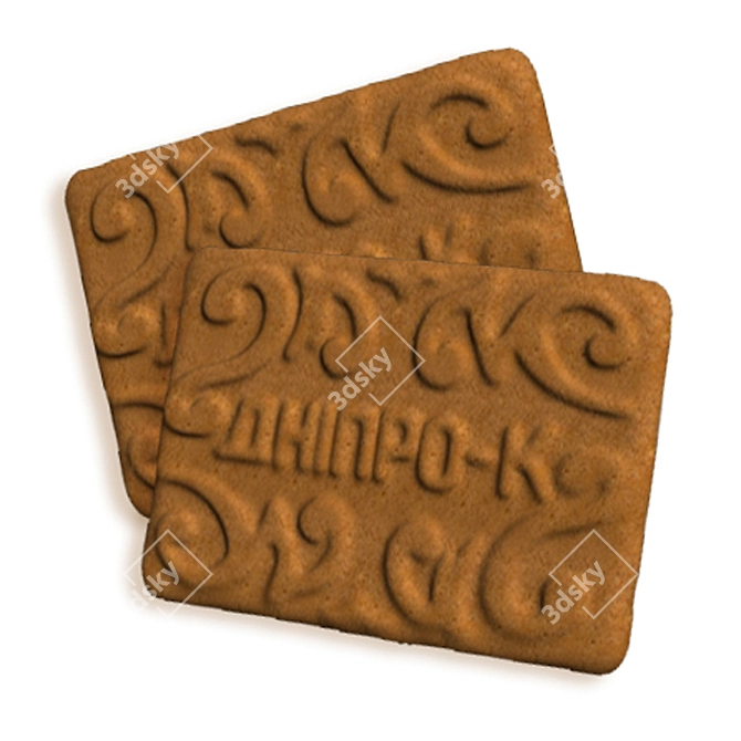 Dnipro-K Shortbread: Irresistible 3D Baked Delight 3D model image 1