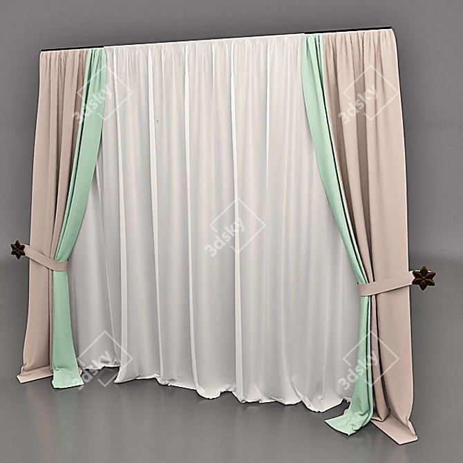 Spalgyu Blind: Sleek and Stylish Window Covering 3D model image 1