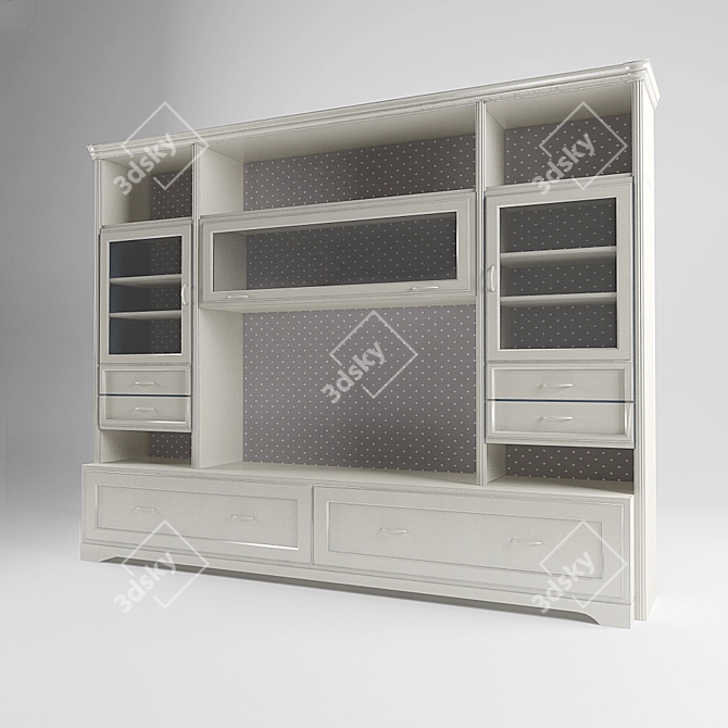 Modern Oak Cupboard: Stylish and Functional 3D model image 1