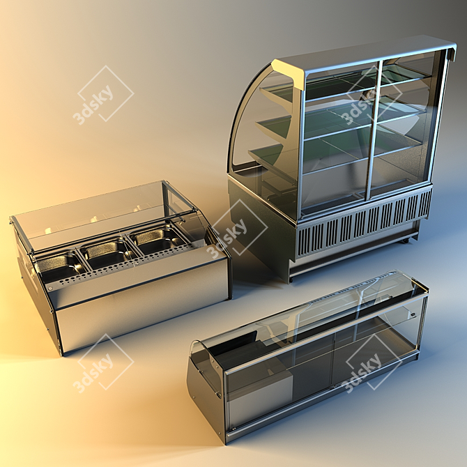 ChillServe Elite Display Cases 3D model image 2