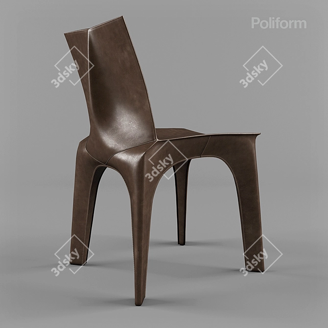 Elegant Poliform Bb Chair: Comfort in Style 3D model image 1