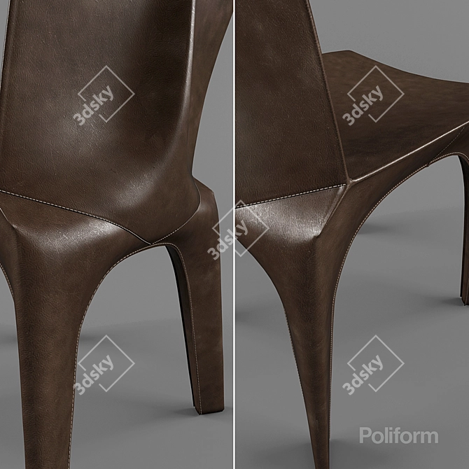 Elegant Poliform Bb Chair: Comfort in Style 3D model image 3