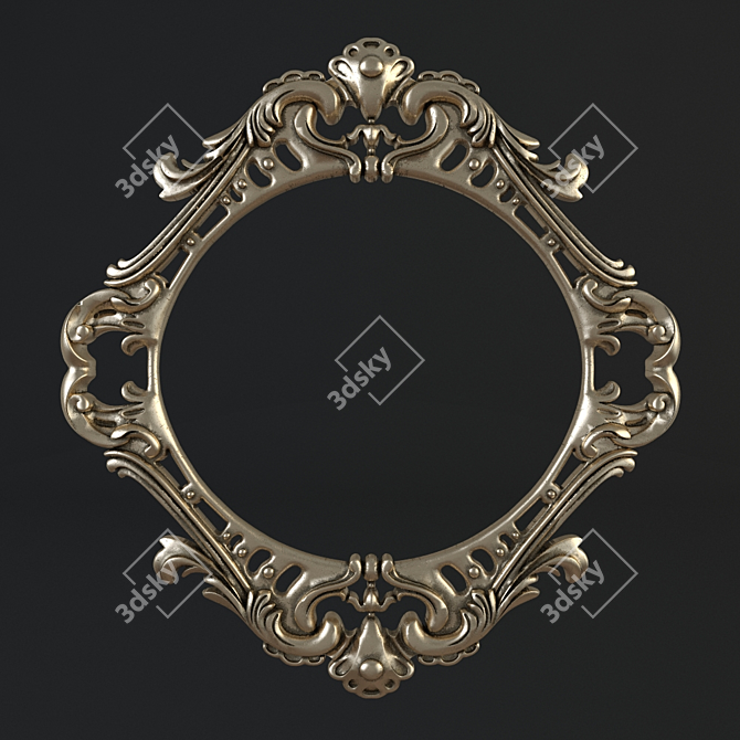 Elegant Classic Mirror Frame 3D model image 1