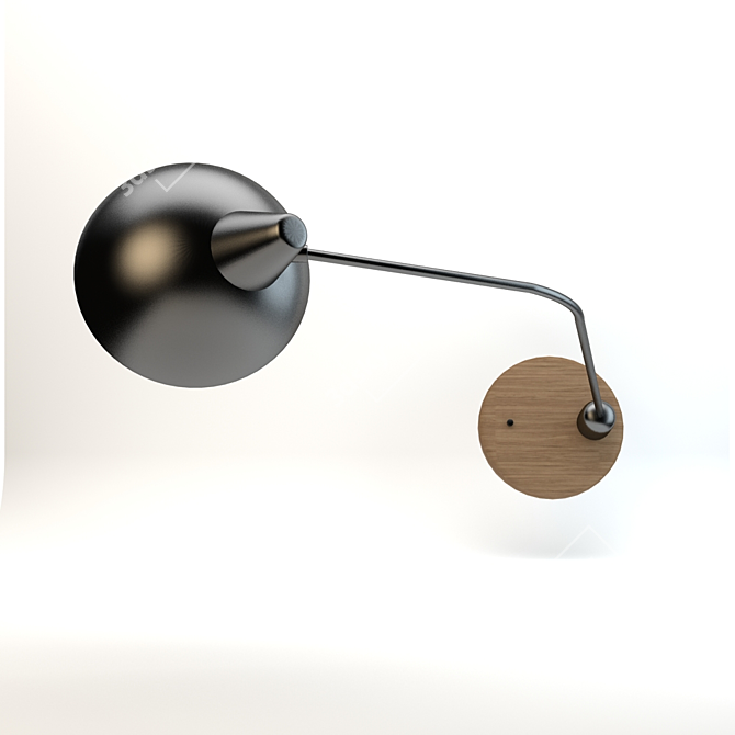 Modern Broken Arch Lamp 3D model image 2