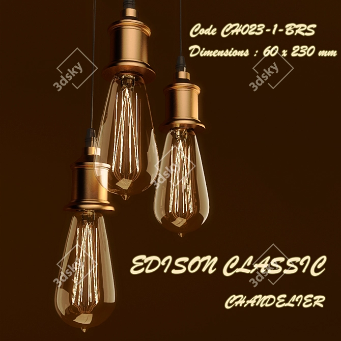 Vintage Edison Classic LED Bulb 3D model image 1