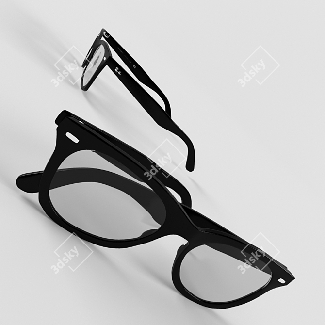 Stylish Ray Ban Sunglasses 3D model image 1