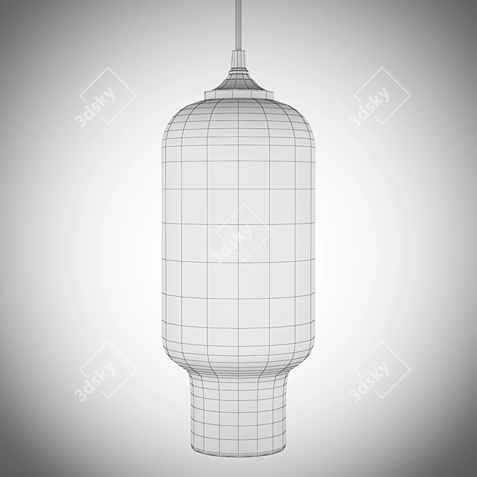Amber Glow Edison Pendant Light 3D model image 2