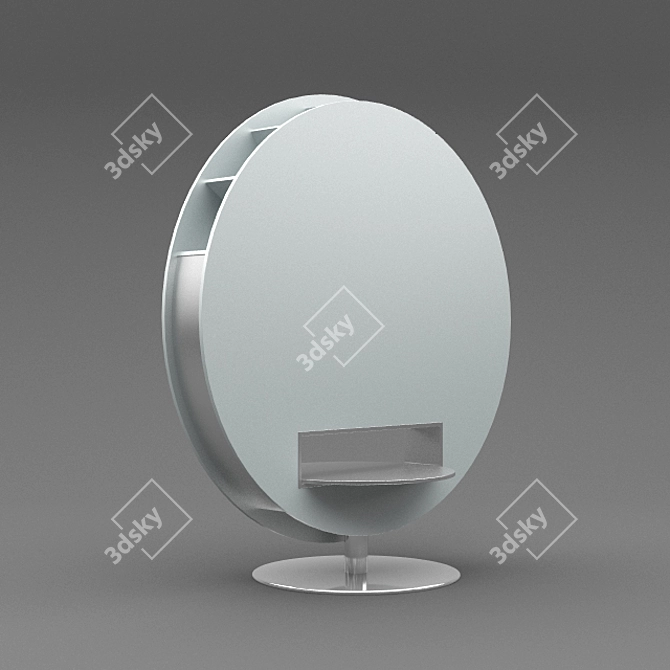 Modern TV Stand with Shelves 3D model image 3