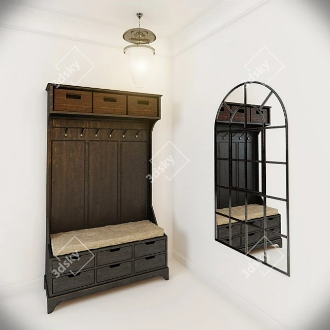 Title: Bellechasse Black Hall Set 3D model image 2
