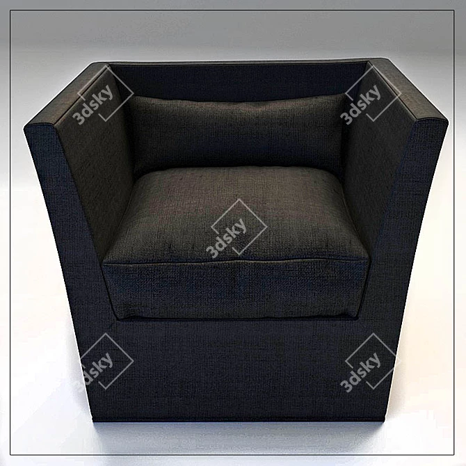 Title: Meridiani Quinn: Italian Small Armchair 3D model image 2