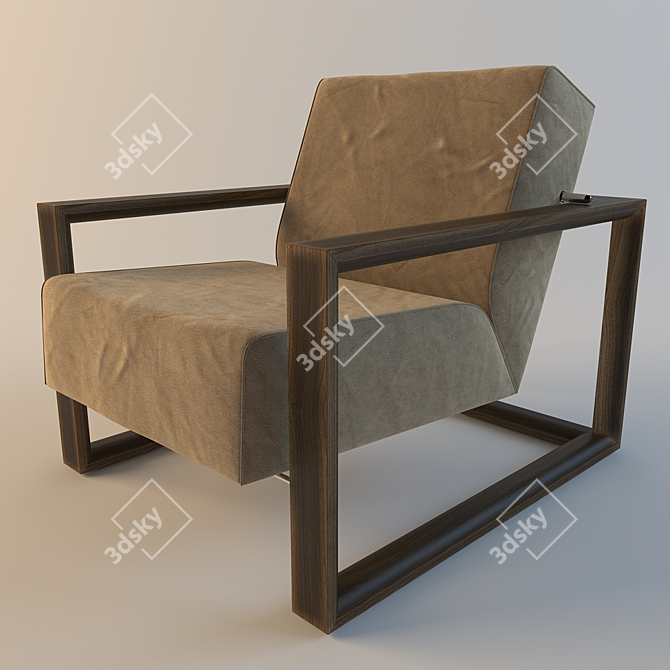 Sophisticated Dickens Lounge Chair 3D model image 1