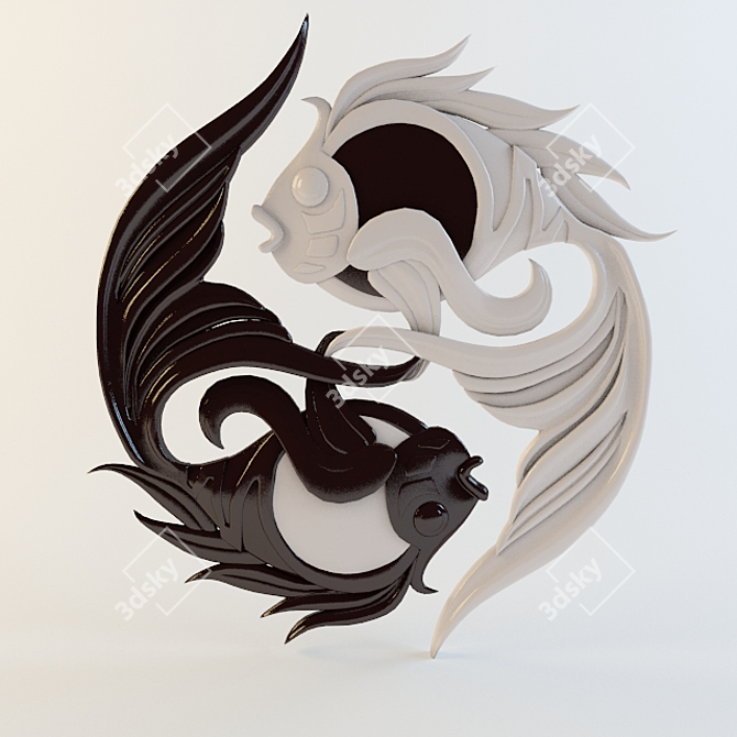 Sushi Bar Fish Decor 3D model image 1