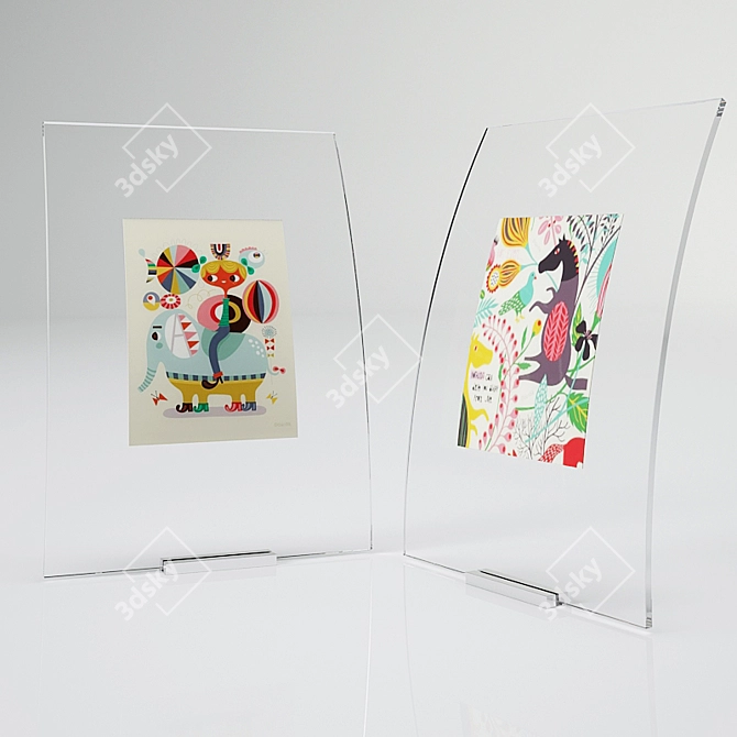 Sleek Glass Frame 3D model image 1