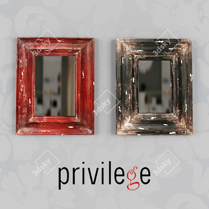 Elegant Privilege Wall Mirrors 3D model image 1