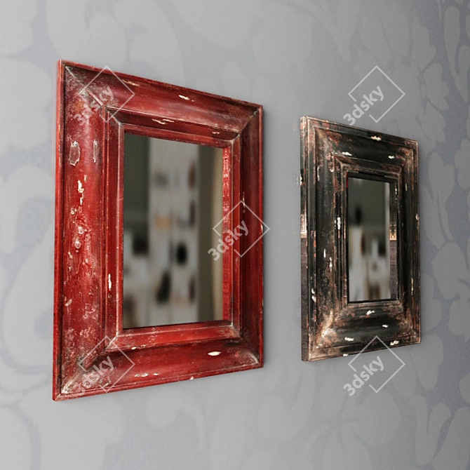 Elegant Privilege Wall Mirrors 3D model image 2