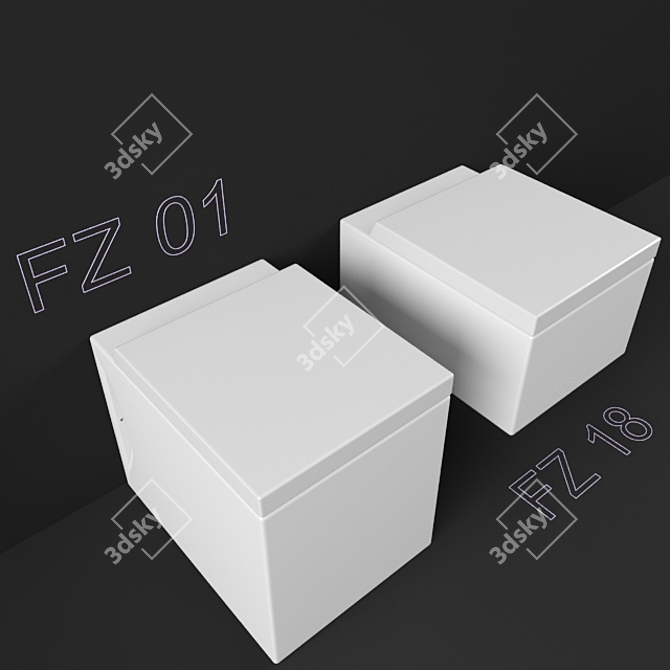Simas Frozen: Stylish Toilet Collection 3D model image 3