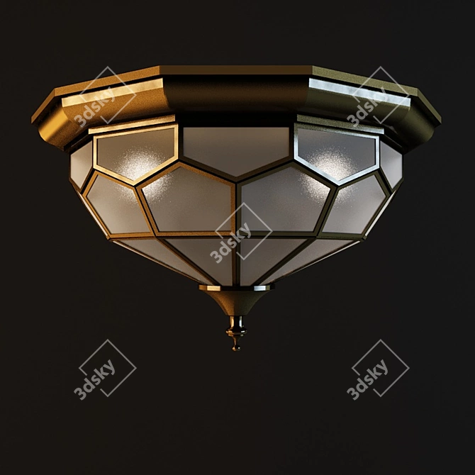 Elegant Vitrage Pendant Light 3D model image 1