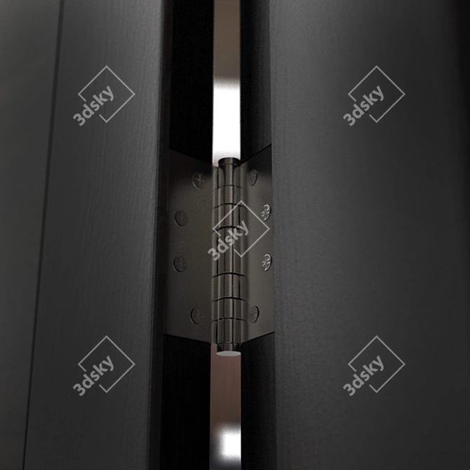 Modern Oak Veneer Door with Pivot 3D model image 3