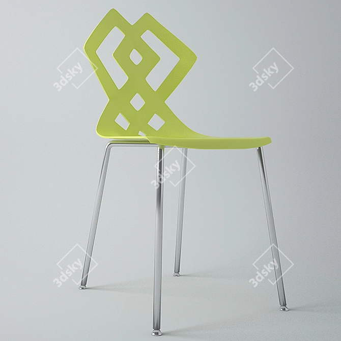 Elegant Zahira Chair by ALMA Design 3D model image 1