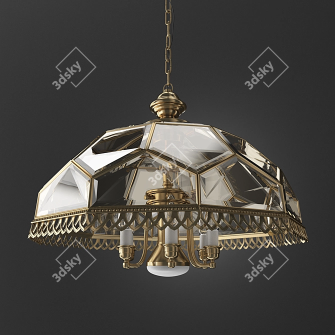 TINKO Tiffany 7-Light Chandelier 3D model image 1