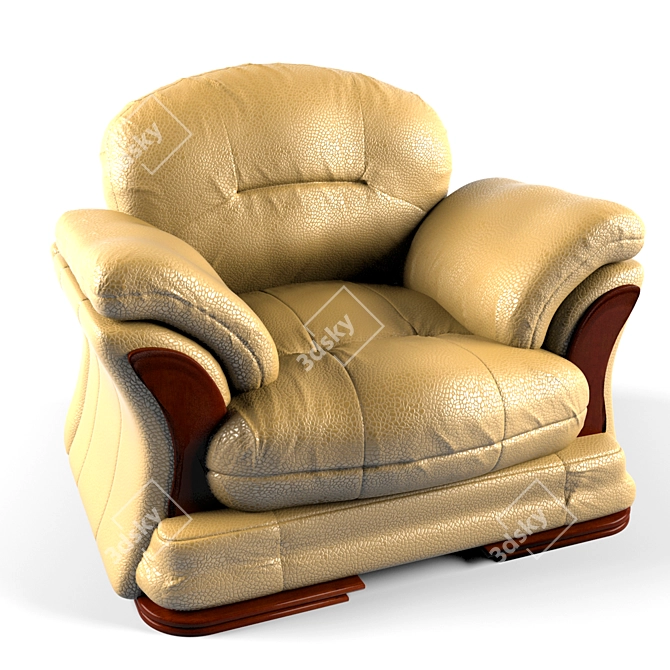 REDFORD Leather Chair 3D model image 2