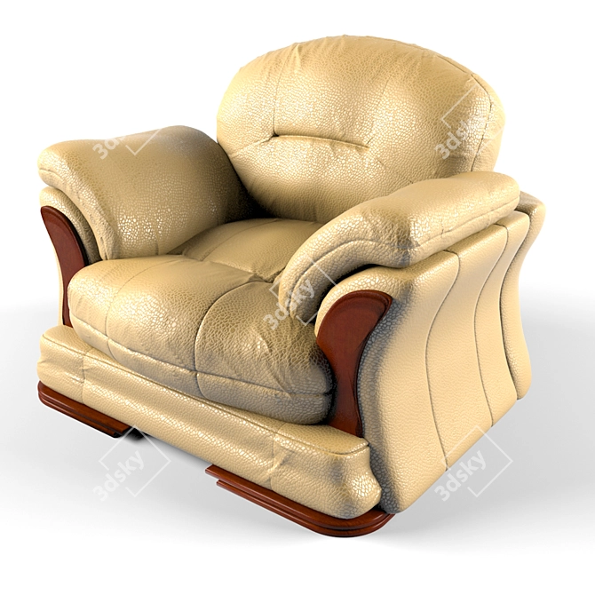 REDFORD Leather Chair 3D model image 1