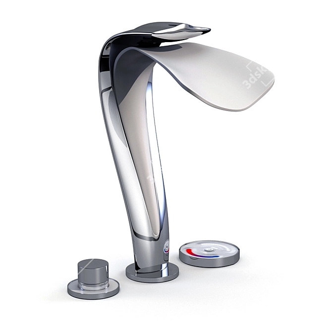 Leafy Faucet: Elegant and Functional 3D model image 1