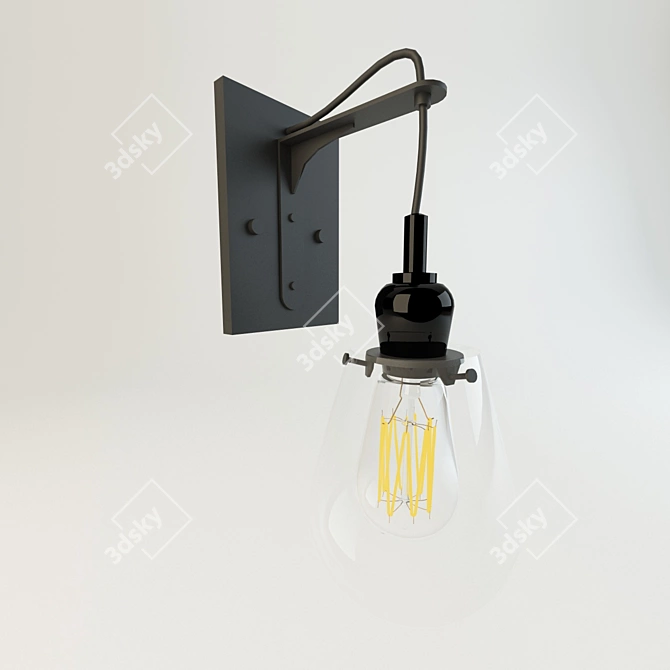 Title: Glass Sconce 3D model image 1