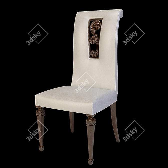 Bamar Antiquaria Chair: Elegant Vintage Design 3D model image 2