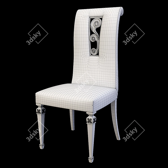 Bamar Antiquaria Chair: Elegant Vintage Design 3D model image 4