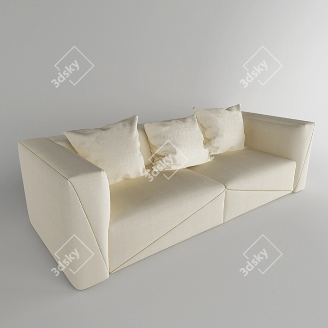 Diagonal Fendi Casa Sofa 2014 3D model image 1