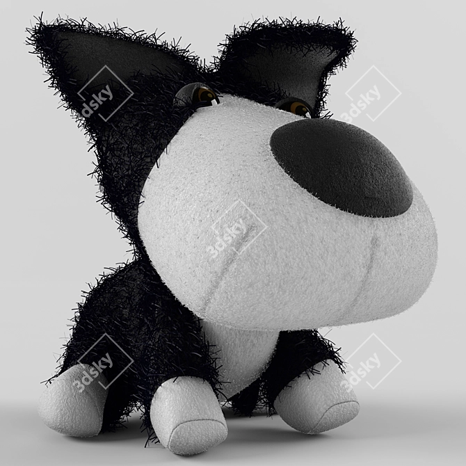 Big Headz Soft Dog Toy 3D model image 1